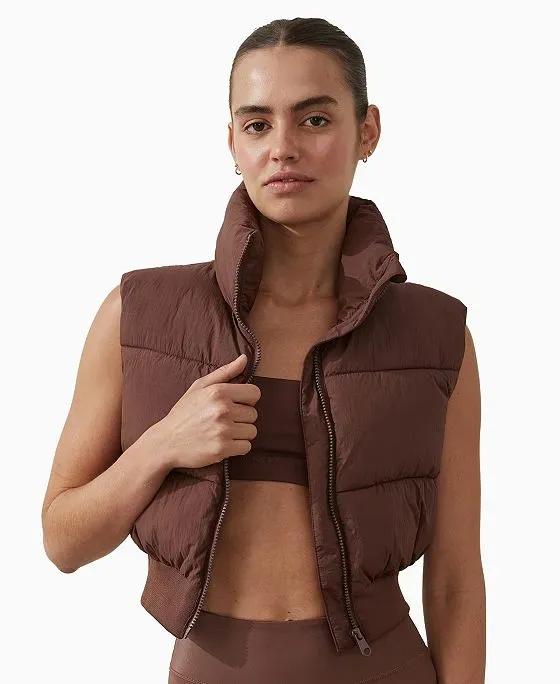 Women's The Mother Cropped Puffer Vest Jacket