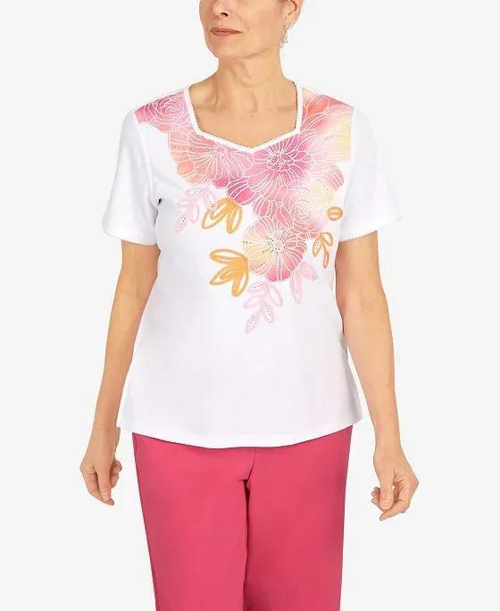 Women's Tie Dye Flowers T-shirt