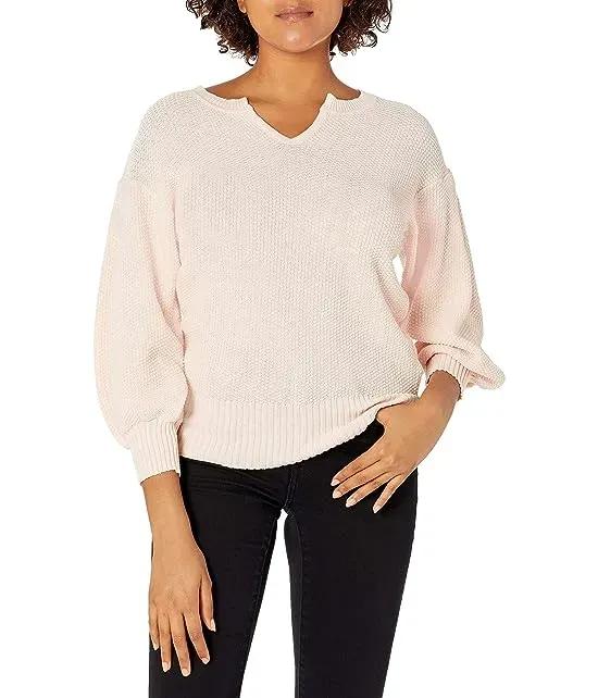 Women's Tina Drop Shoulder Puff Sleeve Sweater