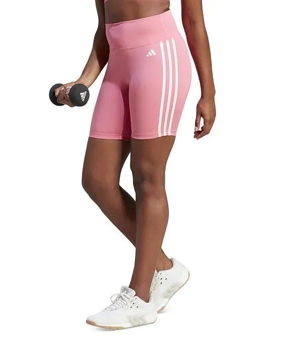 Women's Training Essentials 3-Stripes High-Waisted Short Leggings