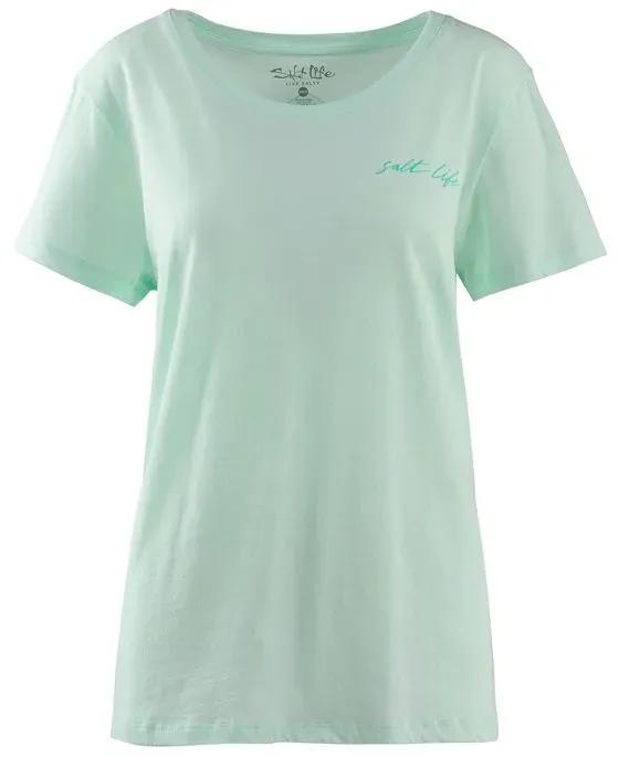 Women's Turtle Leaf Cotton Short-Sleeve T-Shirt