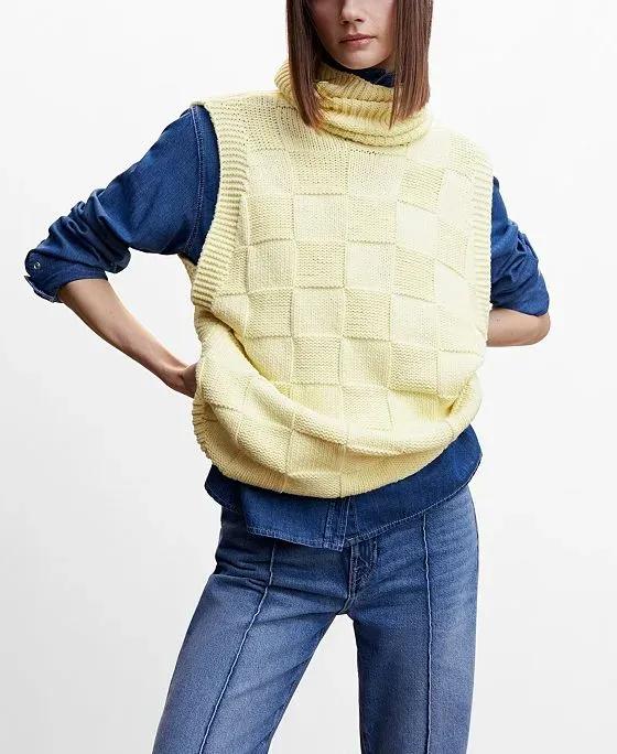 Women's Turtleneck Knitted Vest