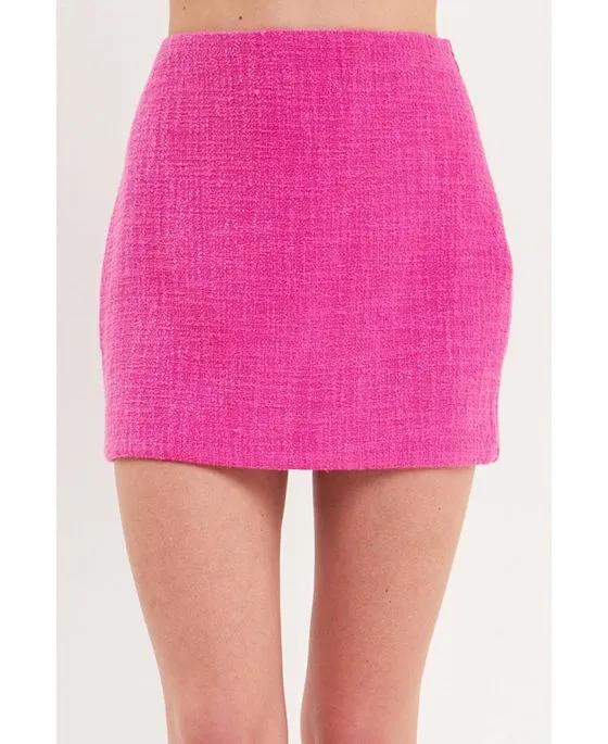 Women's Tweed Mini Skirt