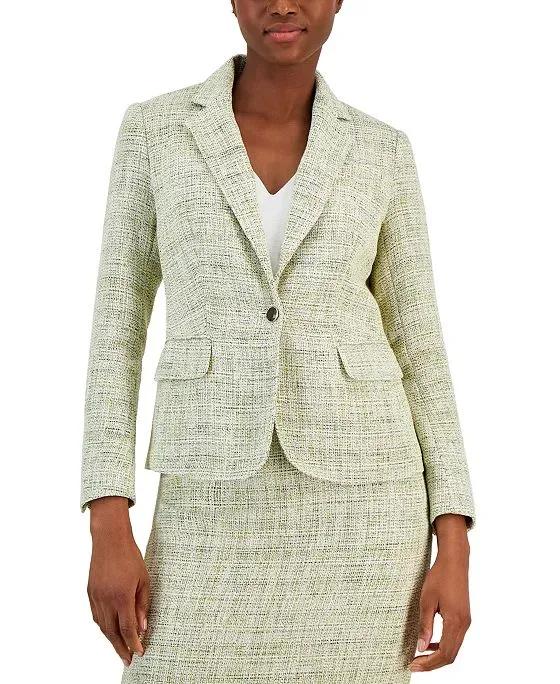 Women's Tweed One-Button Blazer