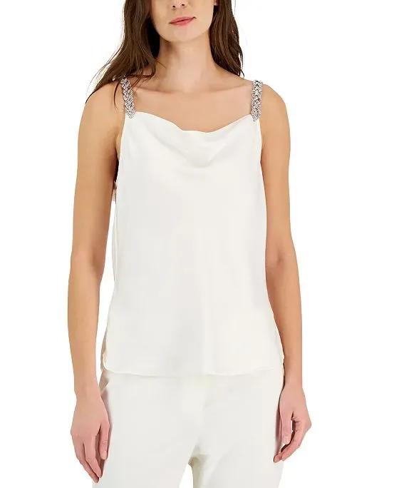 Women's Twist Crystal Solid-Color Camisole