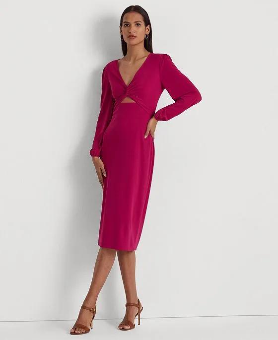 Women's Twist-Front Jersey Cutout Dress
