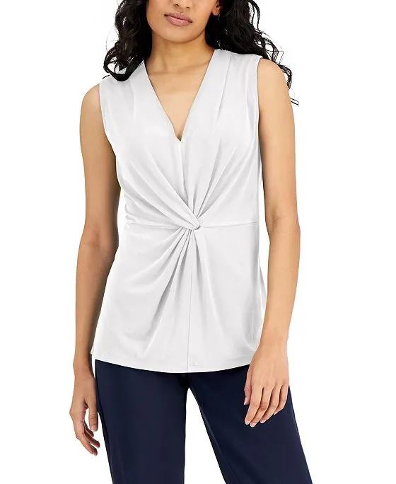 Women's Twist-Front Sleeveless Top, Created for Macy's