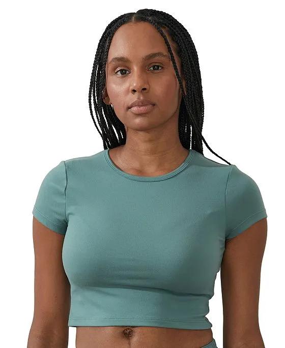 Women's Ultra Soft Fitted Cropped T-shirt