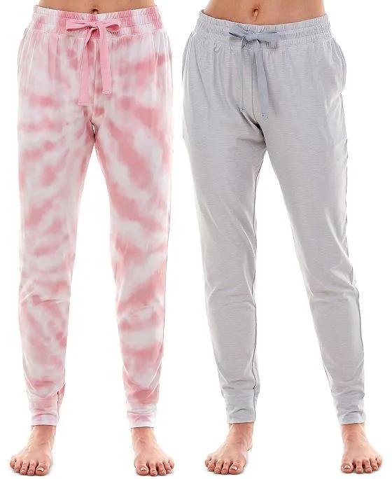 Women's Ultra-Soft Jogger Pajama Bottoms, Set of 2