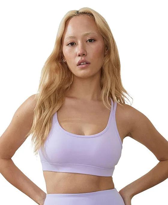 Women's Ultra Soft Strappy Back Crop Top