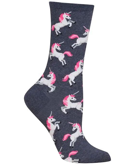 Women's Unicorn Fashion Crew Socks 