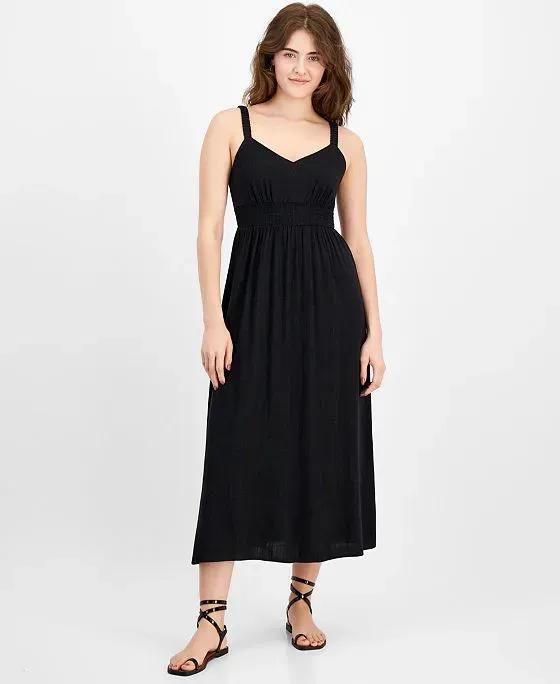Women's V-Neck Scrunchie-Strap Midi Dress, Created for Macy's