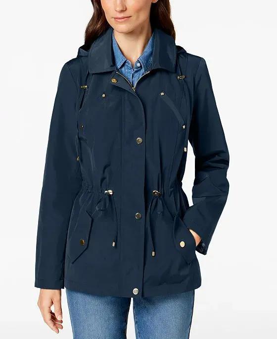 Women's Water-Resistant Hooded Anorak Jacket, Created for Macy's
