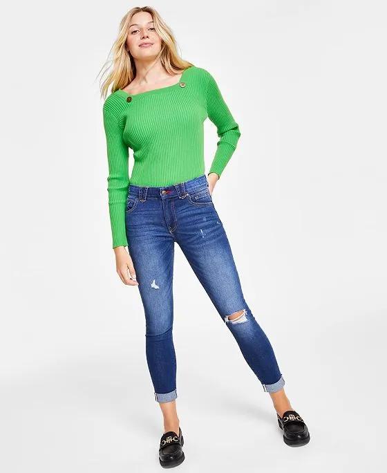 Women's Waverly Distressed Cuffed Skinny Jeans 