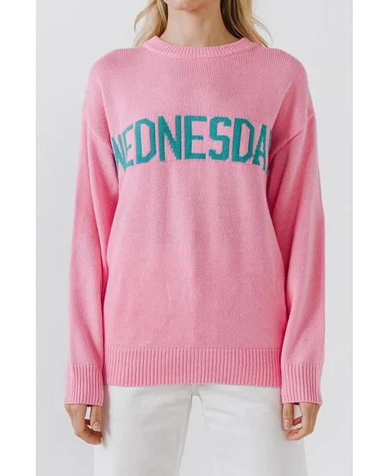 Women's Wednesday Motif Sweater