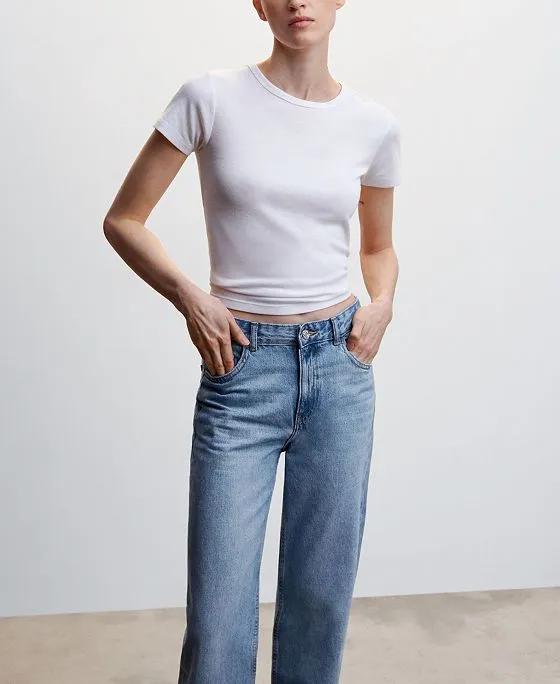 Women's Wideleg Mid-Rise Jeans