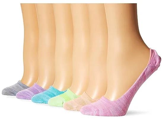 Womens 6-pack Invisible Comfort Ballerina Liner