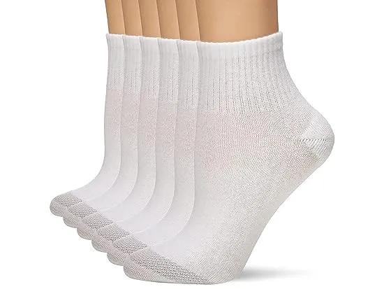 Womens Cool Comfort Toe Support Ankle Socks, 6-pair Pack