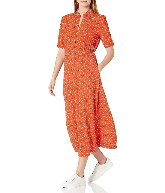 Womens Florally Introduced Dress