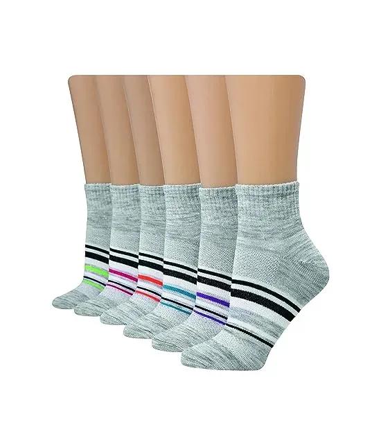 Womens Hanes Women's 6-pair Lightweight Breathable Ventilation Ankle Socks