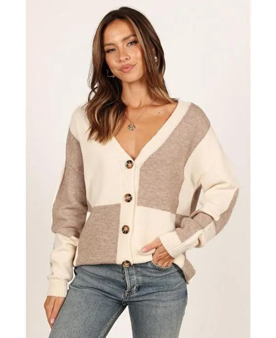 Womens Millie Large Check Cardigan