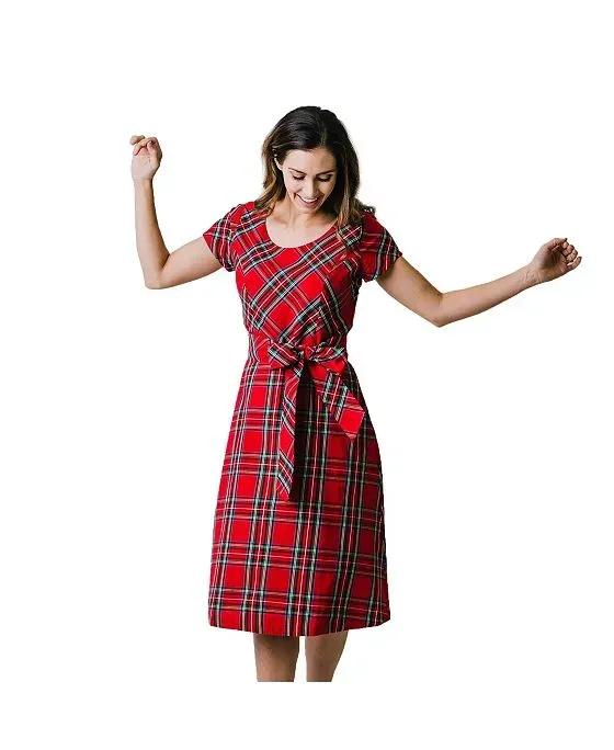 Womens' Organic Cotton Short Sleeve A-Line Dress