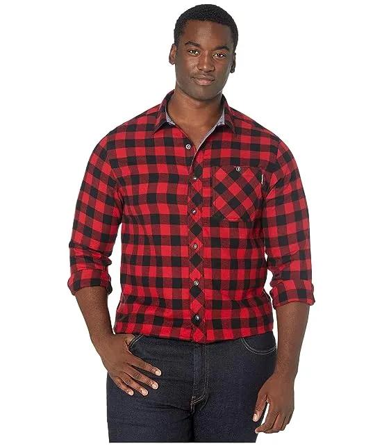 Woodfort Mid-Weight Flannel Work Shirt - Tall