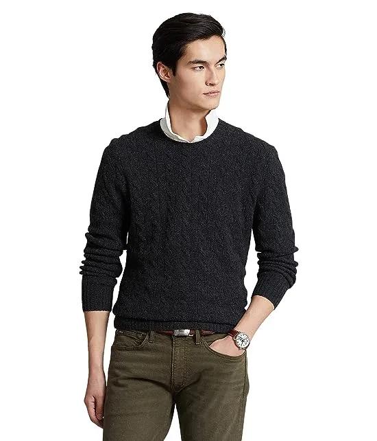 Wool-Cashmere Cable-Knit Sweater