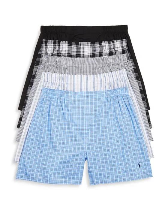Woven Boxers, Pack of 5