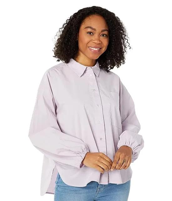 Woven Cotton Button-Down Shirt