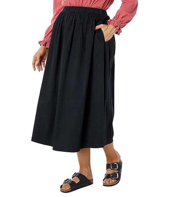 Woven Full Skirt with Side Slit