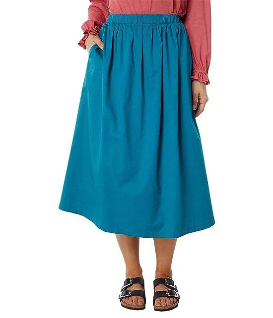 Woven Full Skirt with Side Slit