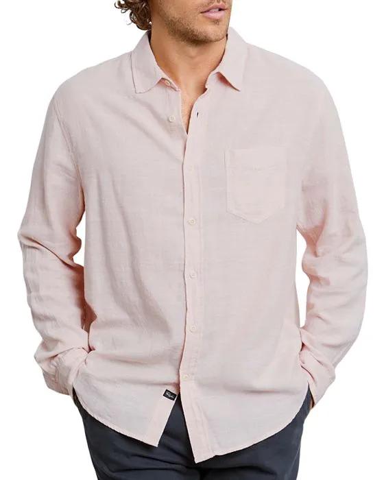 Wyatt Solid Cotton Relaxed Fit Button Down Shirt 