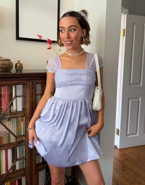 X Chloe Davie 90s mini prom dress with lace bust