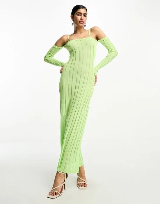 x Josefine HJ long sleeve maxi dress in green