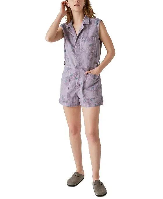 x Laura Ashley Women's Cotton Printed Coverall Shorts