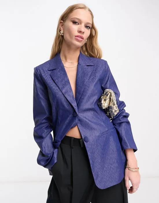 x Mimi AR oversized tailored blazer in dark blue - part of a set