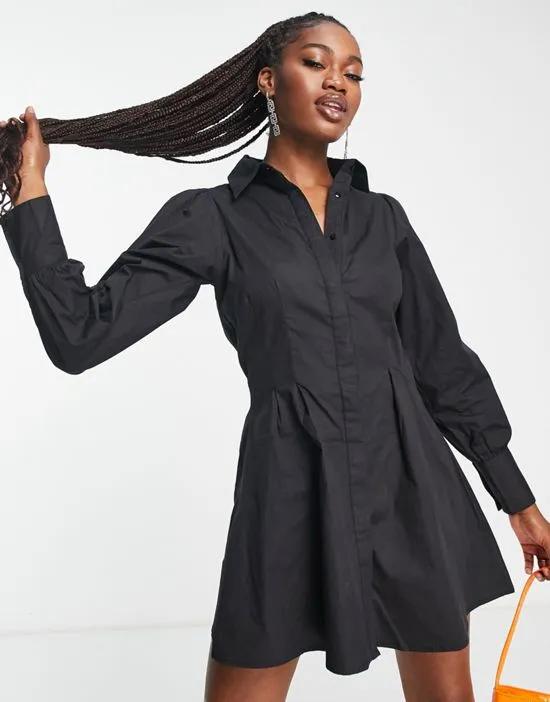 x Perrie Sian utility shirt dress in black