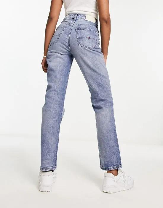 x Shawn Mendes classic straight high waisted jeans in mid wash