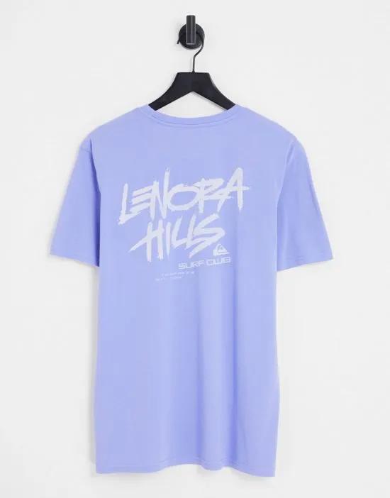 X Stranger Things Lenora Hills surf club t-shirt in purple