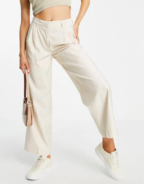 Y.A.S tailored pant in cream - part of a set