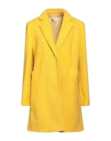 Yellow Bouclé Coat