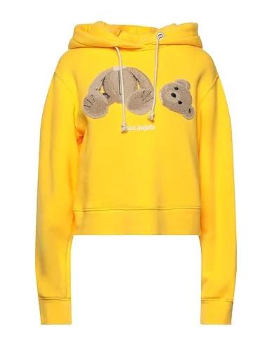 Yellow Bouclé Hooded sweatshirt