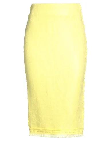 Yellow Bouclé Midi skirt