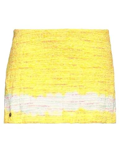 Yellow Bouclé Mini skirt