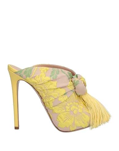 Yellow Brocade Sandals