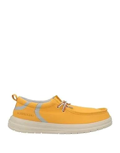 Yellow Canvas Laced shoes