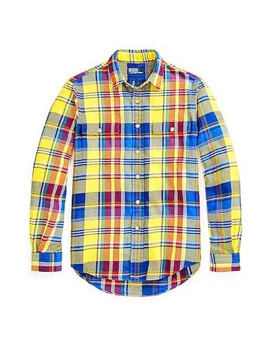 Yellow Checked shirt CLASSIC FIT PLAID TWILL WORKSHIRT
