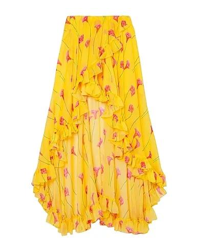 Yellow Chiffon Maxi Skirts