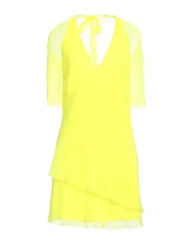 Yellow Chiffon Midi dress